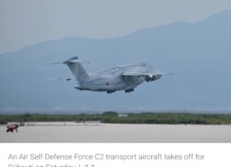 SDF aircraft depart for Djibouti to evacuate Japanese nationals