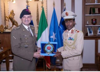 Somalia’s Army Chief on Official Visit to Italy