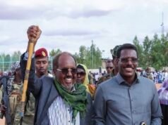 President Hassan Sheikh Arrives in Adado After Overland Journey